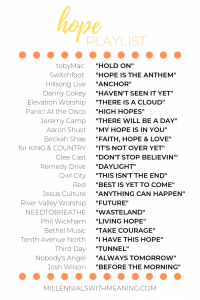 Hope Playlist: 23 Songs to Give You Hope | Millennials with Meaning