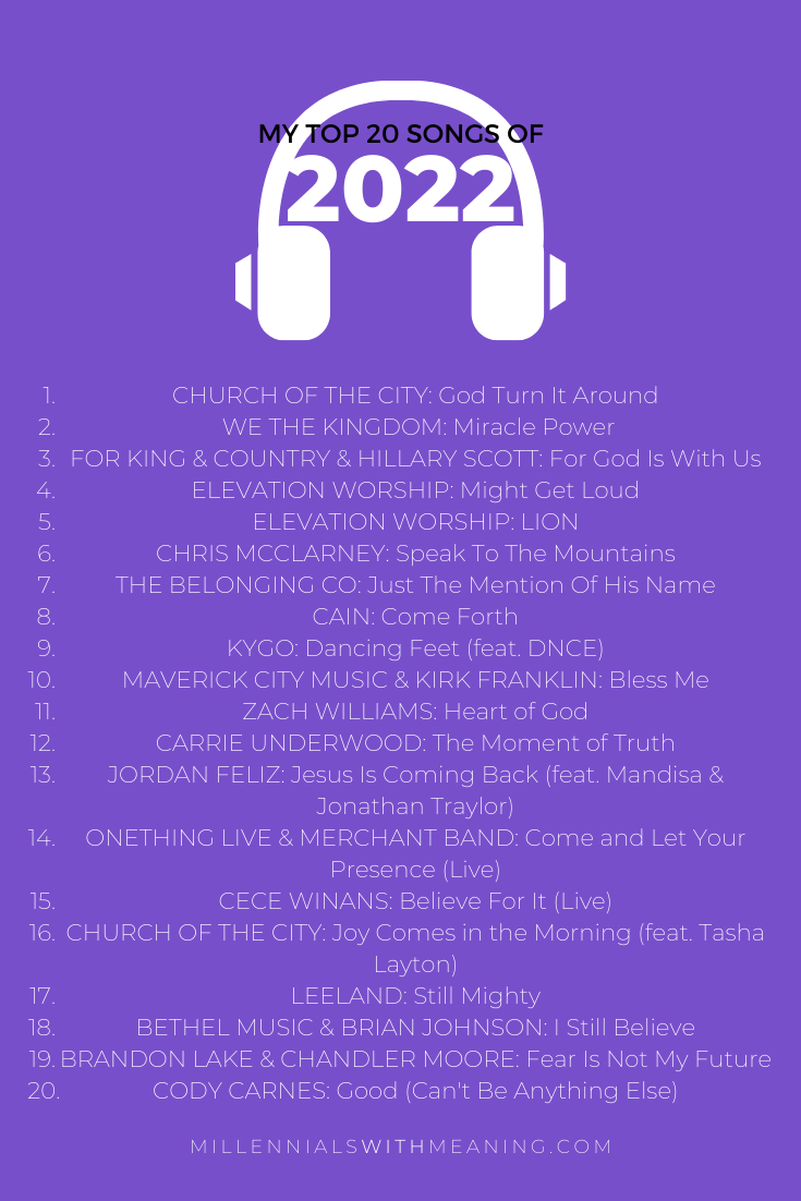 My Top 20 Songs of 2022 | Millennials with Meaning