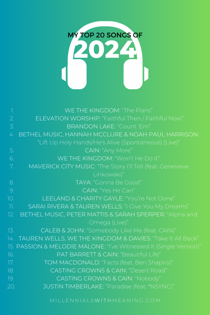 My Top 20 Songs of 2024 | Millennials with Meaning